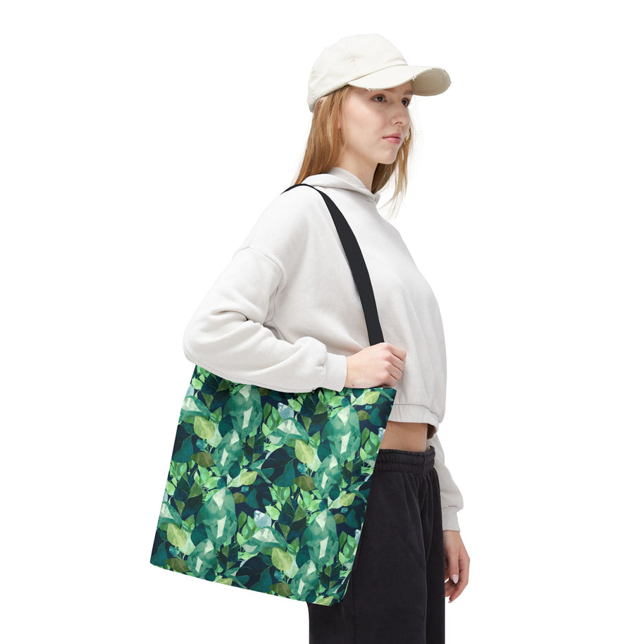 Botanical Leaves with Navy - Tote Bag