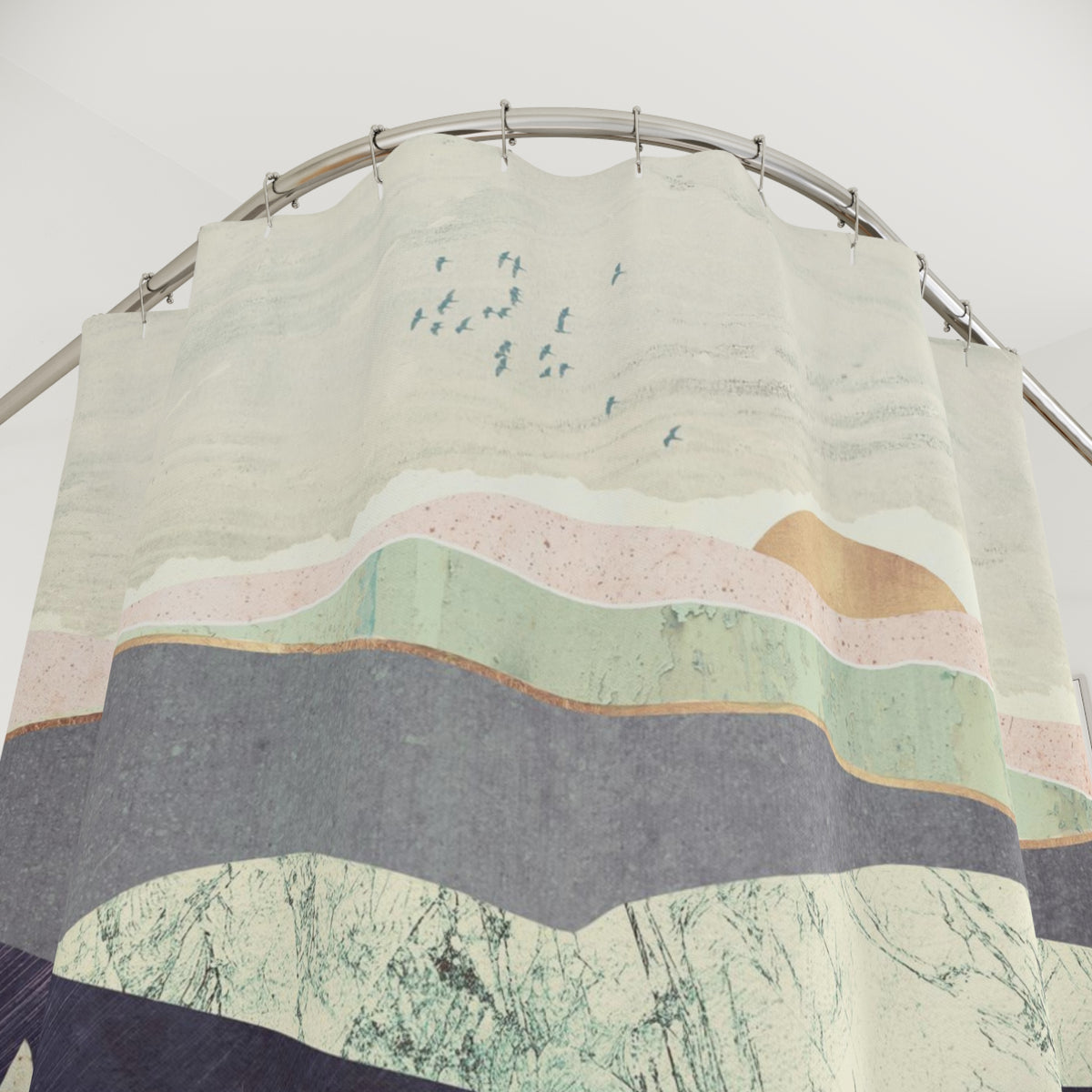 Golden Spring Reflection - Shower Curtain