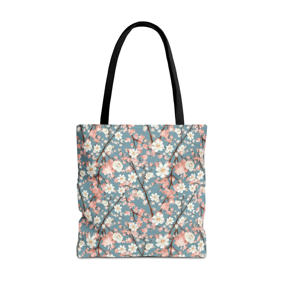 Botanical Blossoms with Blue - Tote Bag