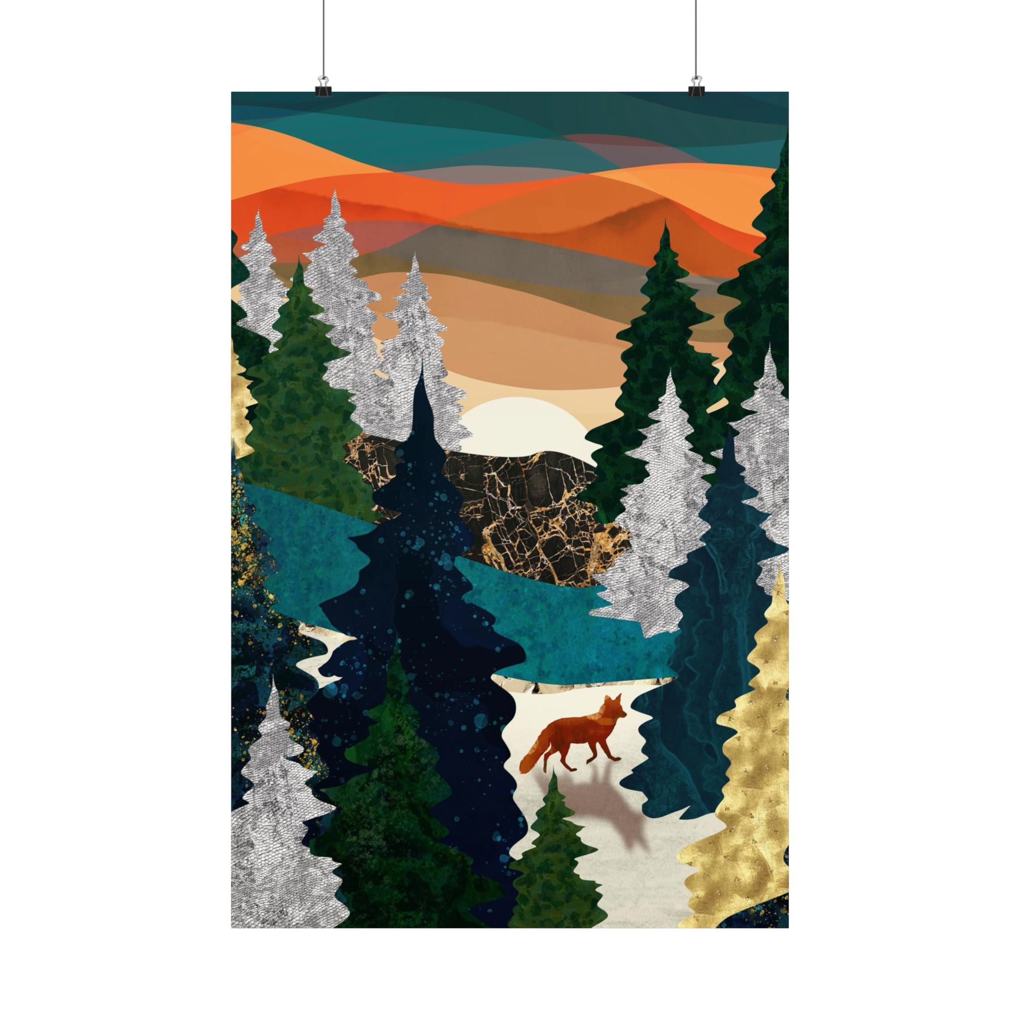 Amber Fox - Poster Print - No Frame