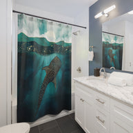 Metallic Whale Shark - Shower Curtain
