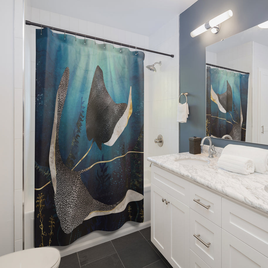 Metallic Stingray - Shower Curtain