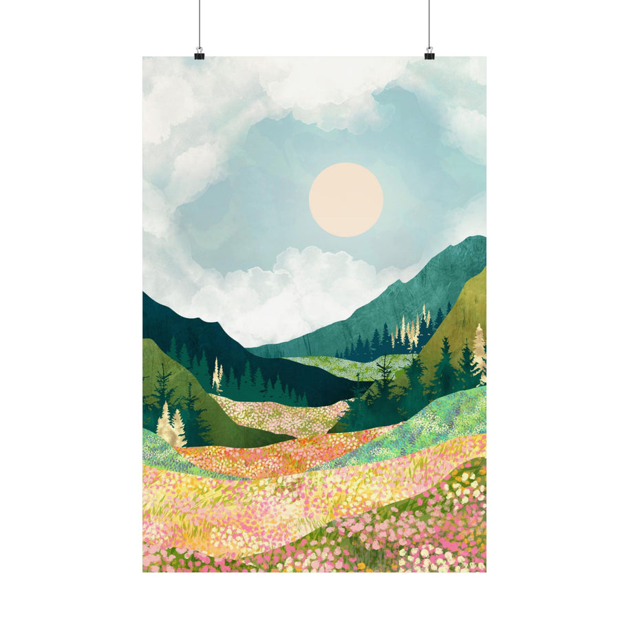 Spring Flower Vista - Poster Print - No Frame