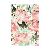 Floral Cranes - Poster Print - No Frame