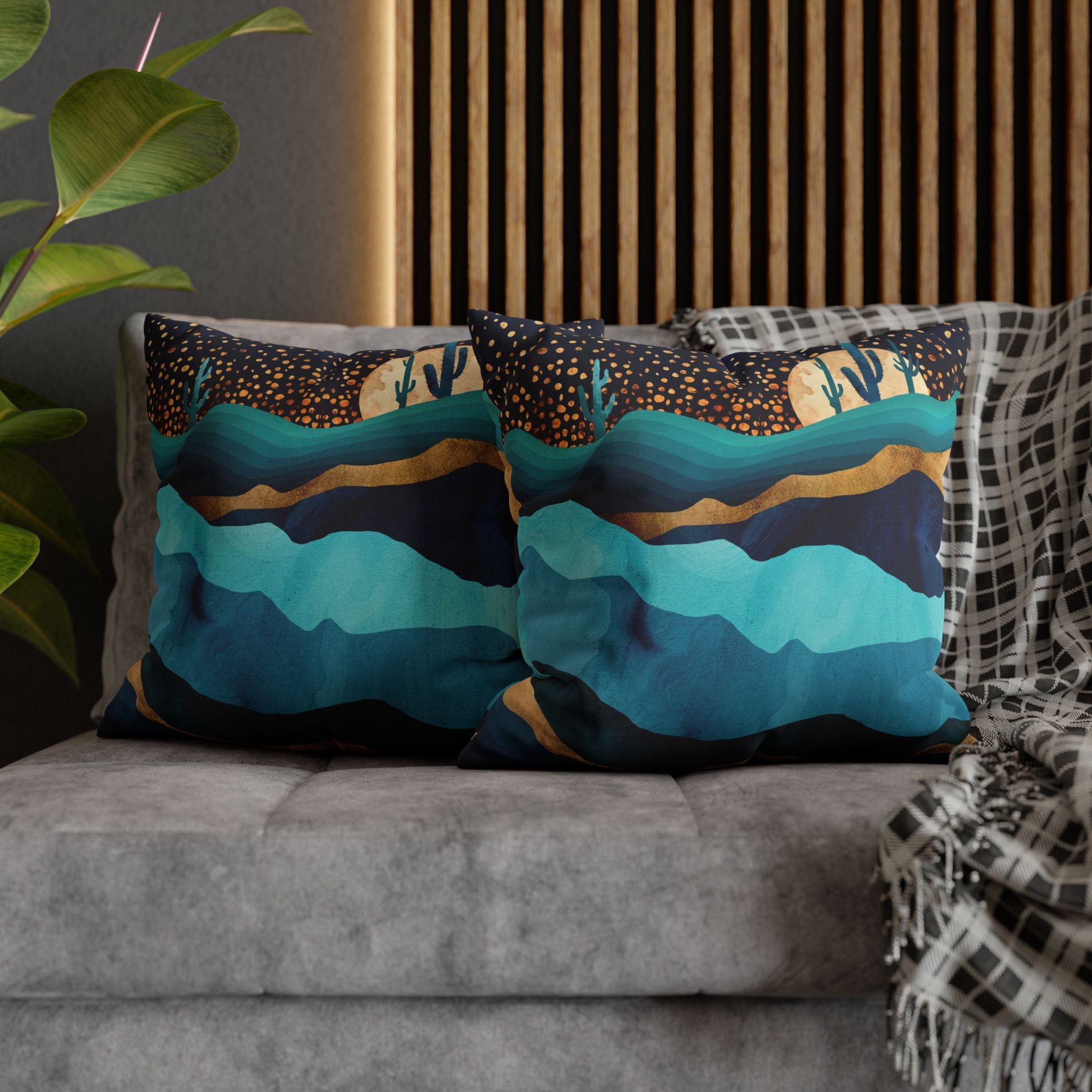 Indigo Desert Night - Decorative Pillow Cover