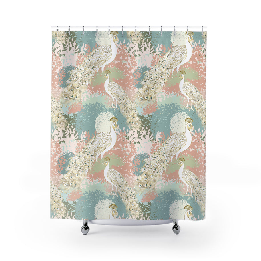 Peacock Garden - Shower Curtain