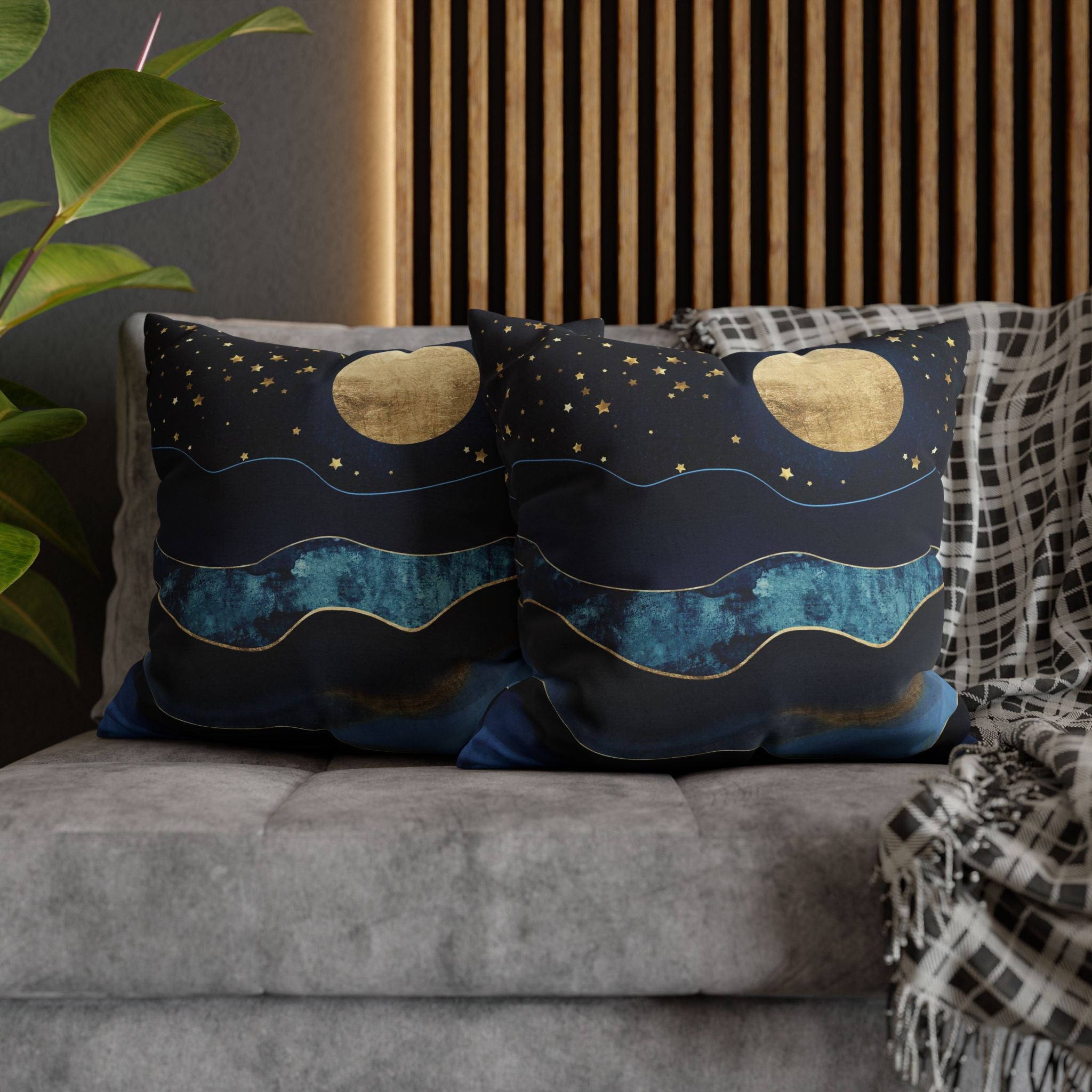 Golden Moon - Decorative Pillow Cover