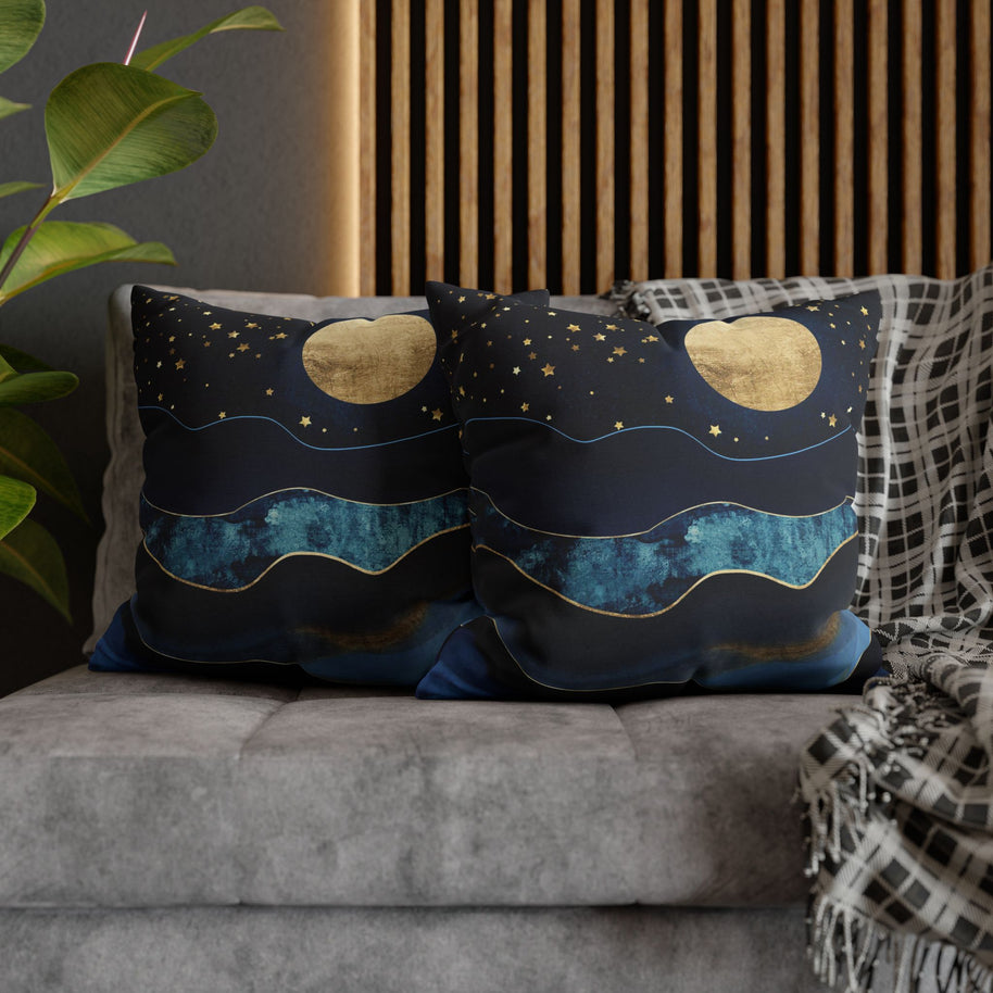 Golden Moon - Decorative Pillow Cover