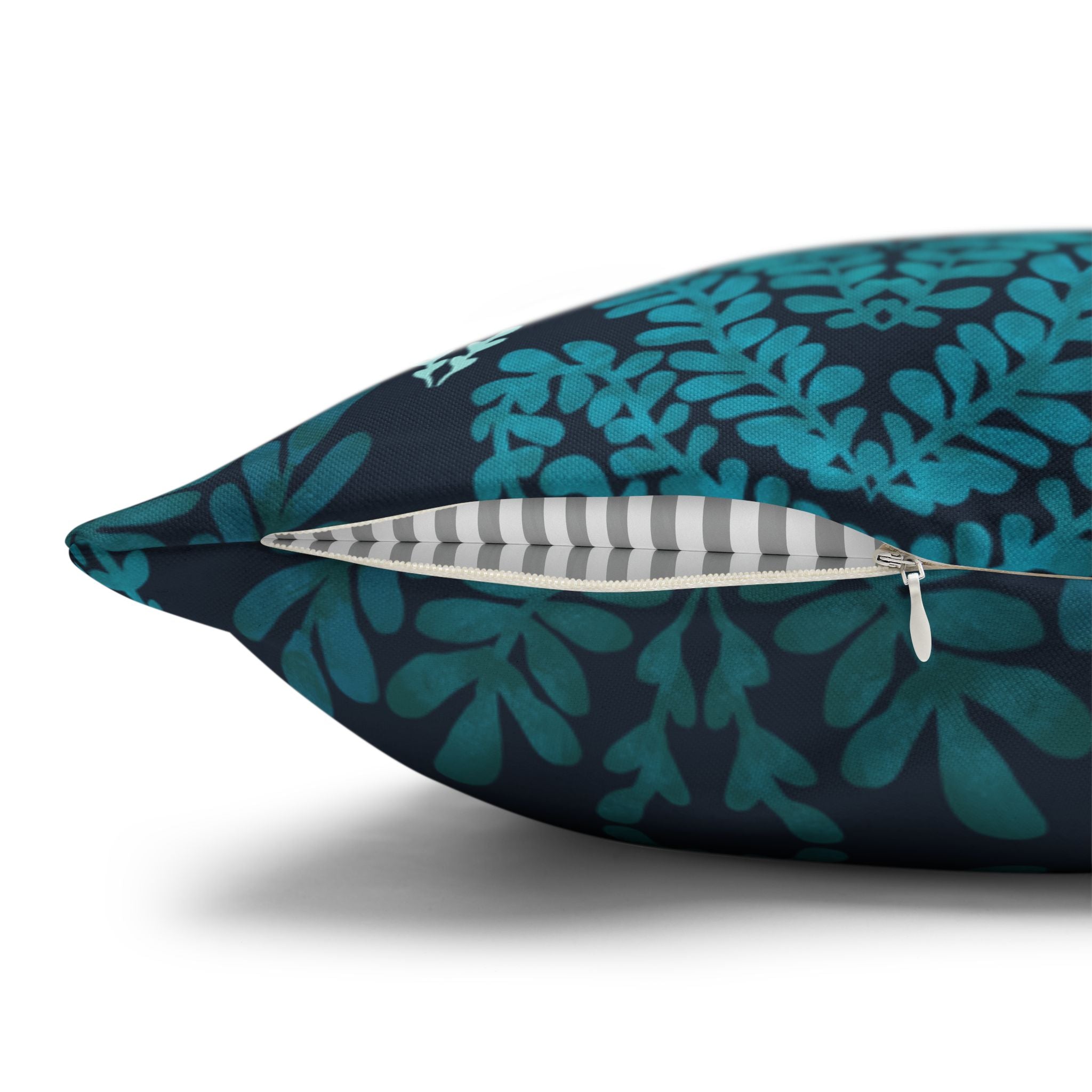Blue and Teal Botanical - Decorative Pillow Cover