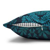 Blue and Teal Botanical - Decorative Pillow Cover