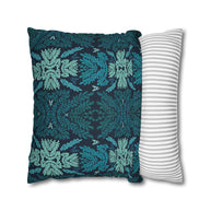 Blue and Teal Botanical - Decorative Pillow Cover