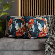 Metallic Koi II  - Decorative Pillow Cover
