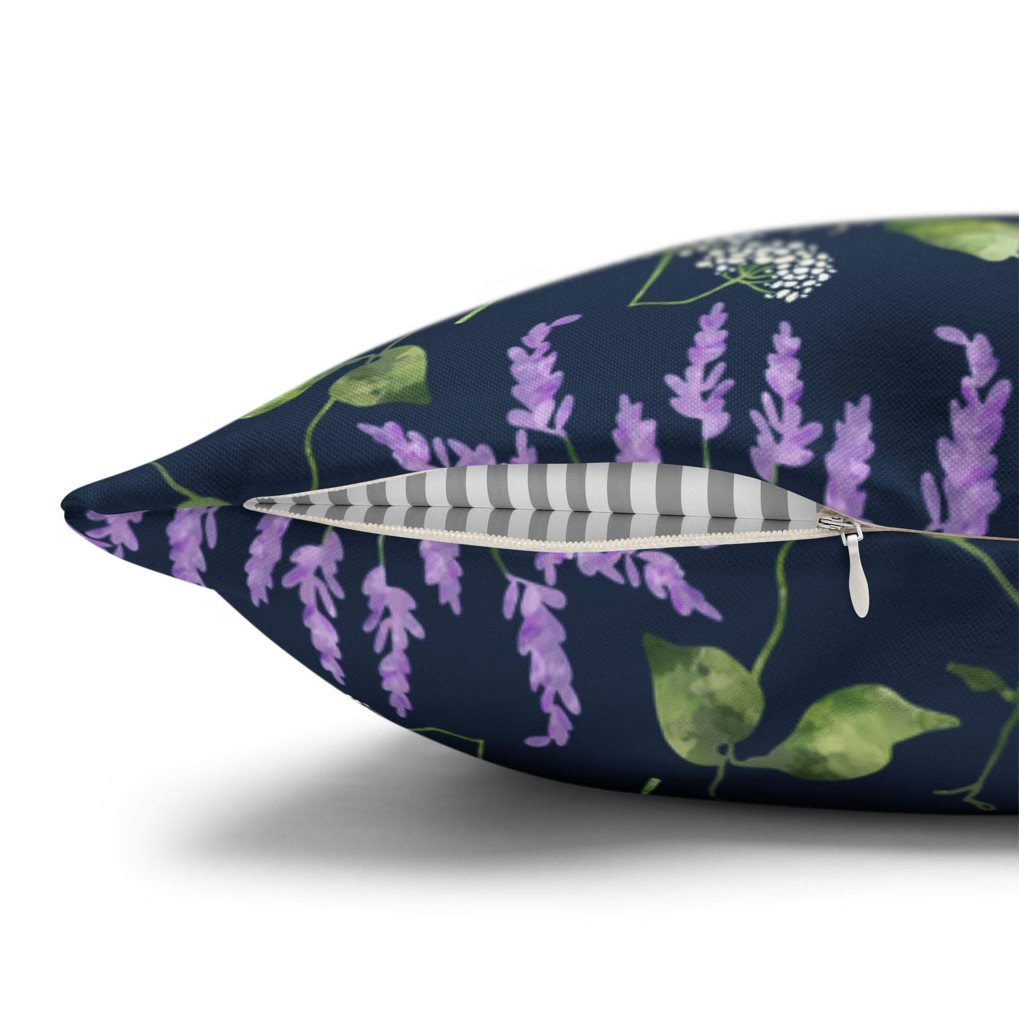 Wild Flower Bouquet with Navy - Decorative Pillow Cover