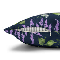Wild Flower Bouquet with Navy - Decorative Pillow Cover