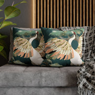 Golden Crane  - Decorative Pillow Cover