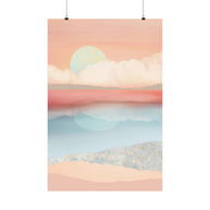 Mint Moon Beach - Poster Print - No Frame