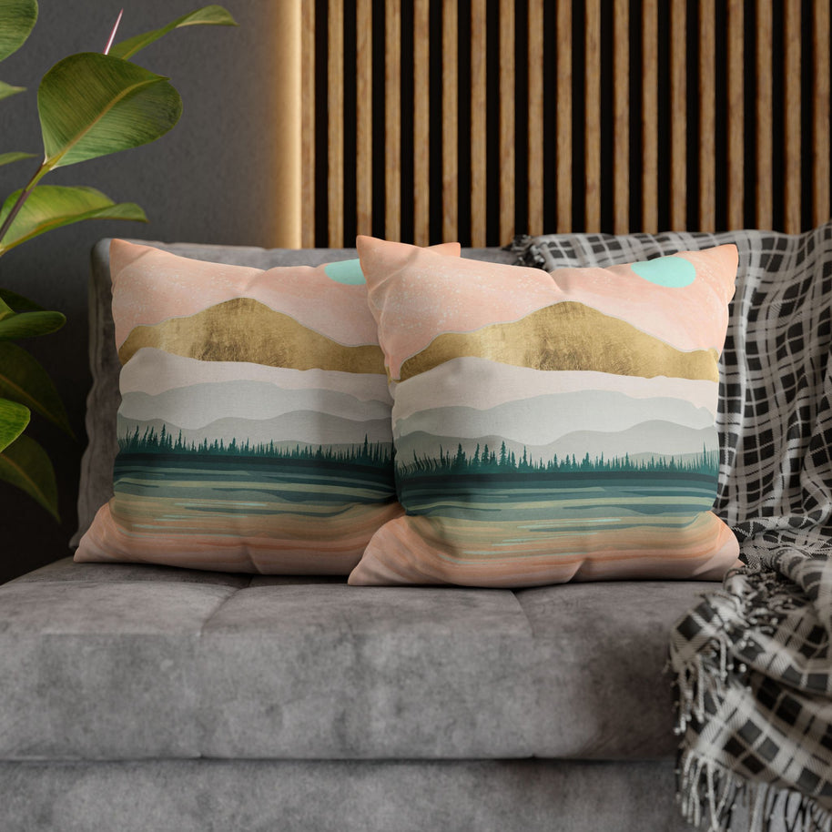 Spring Forest Lake - Decorative Pillow Cover