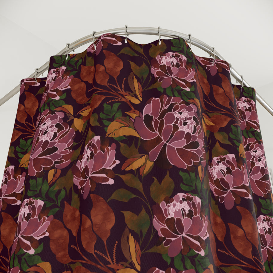 Autumn Flowers II - Shower Curtain