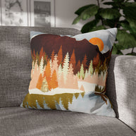 Winter Lake Forest - Decorative Pillow Cover