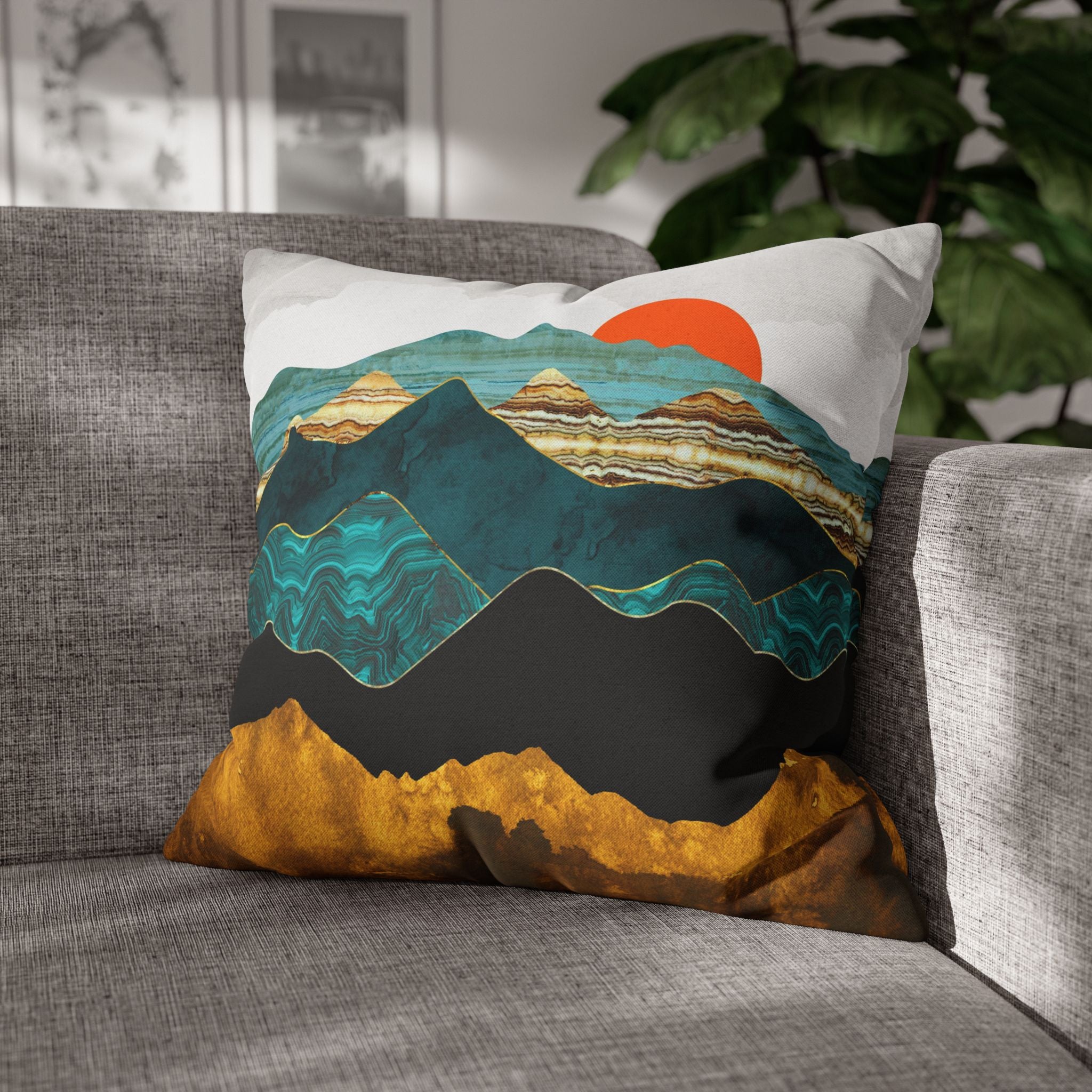 Turquoise Vista - Decorative Pillow Cover