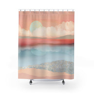 Mint Moon Beach - Shower Curtain