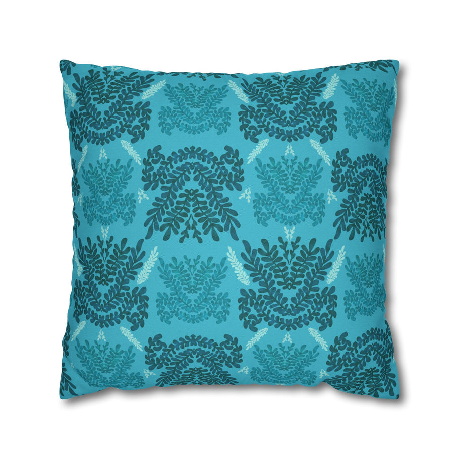 Blue Teal and Mint Botanical II - Decorative Pillow Cover