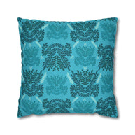Blue Teal and Mint Botanical II - Decorative Pillow Cover