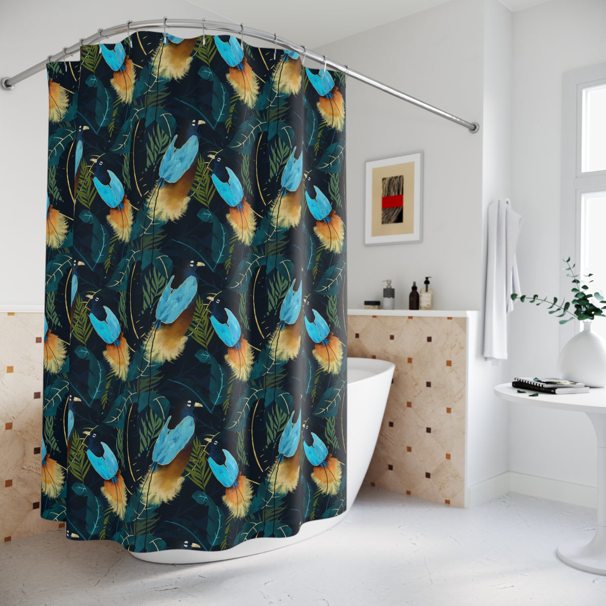 Birds of Paradise Botanical - Shower Curtain