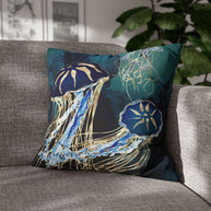 Metallic Jellyfish III - Decorative Pillow Cover
