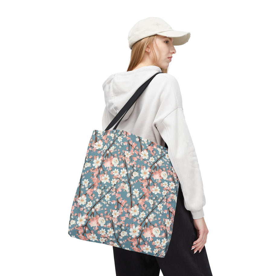 Botanical Blossoms with Blue - Tote Bag