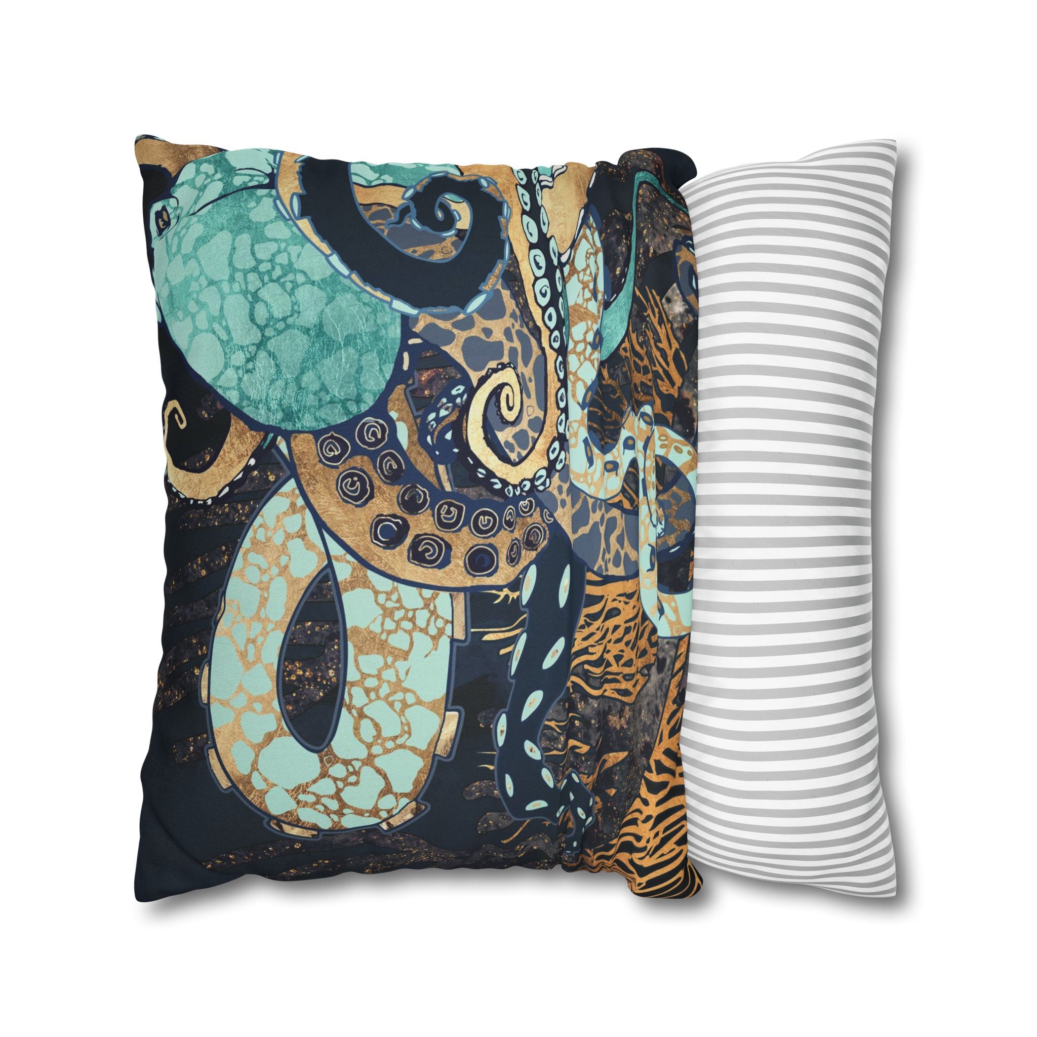 Metallic Octopus II - Decorative Pillow Cover
