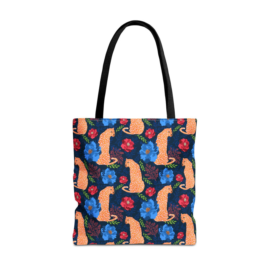 Botanical Leopard with Navy - Tote Bag