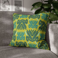 Teal Mint and Lime Botanical - Decorative Pillow Cover