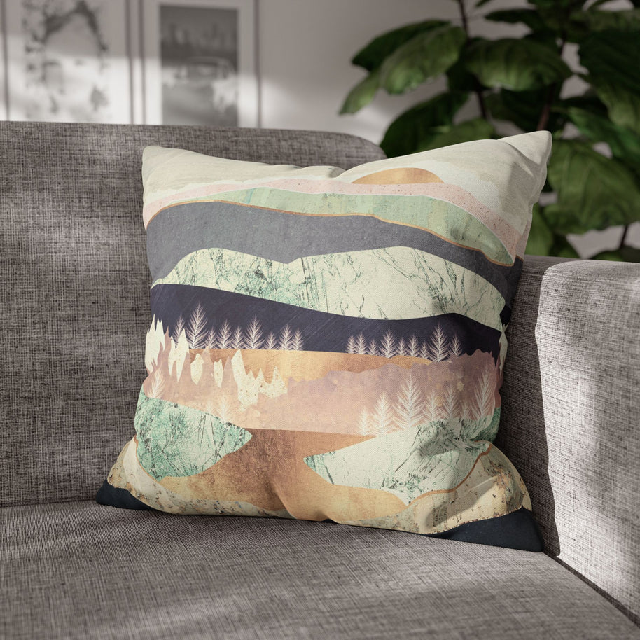Golden Spring Reflection - Decorative Pillow Cover