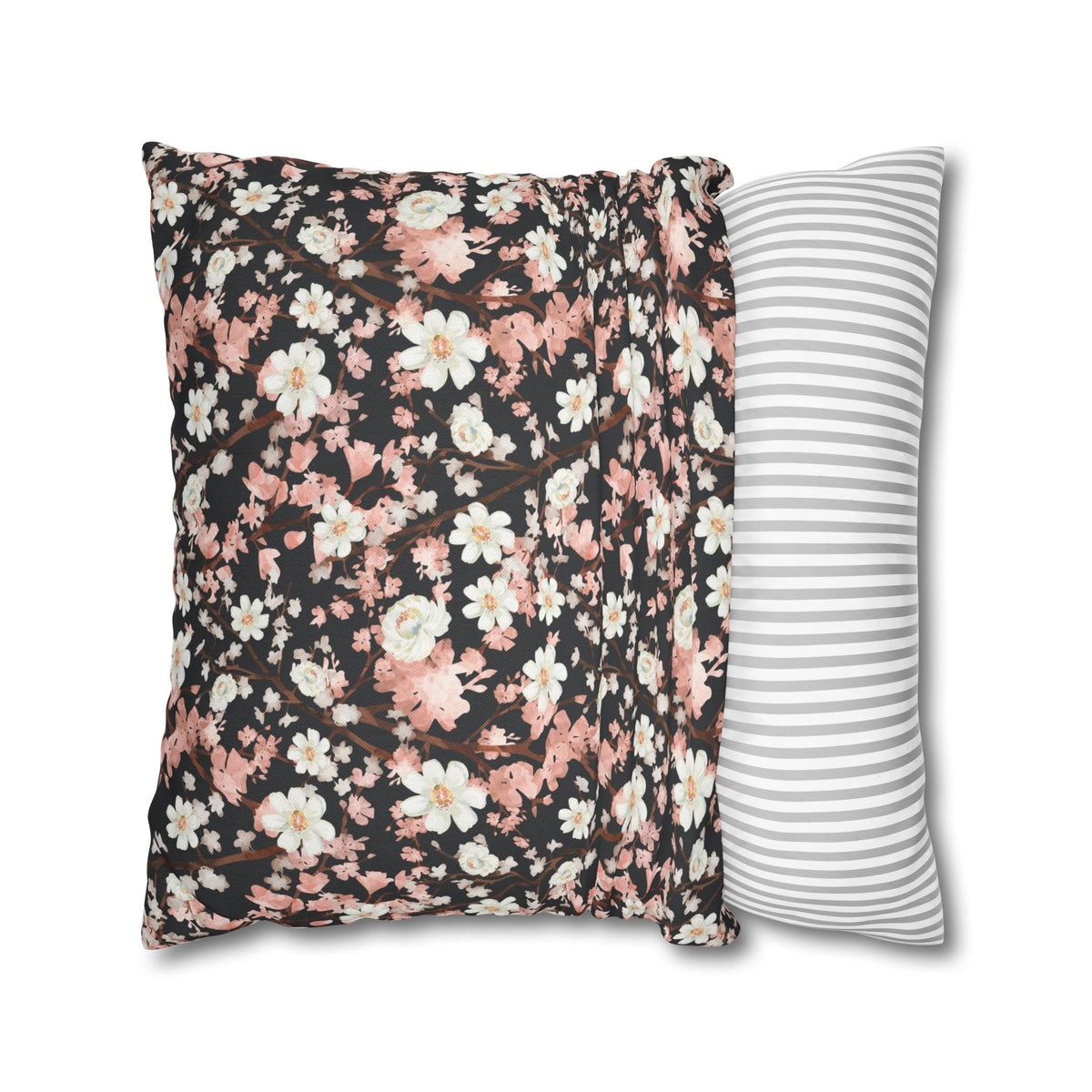 Botanical Blossoms with Charcoal - Decorative Pillow Cover
