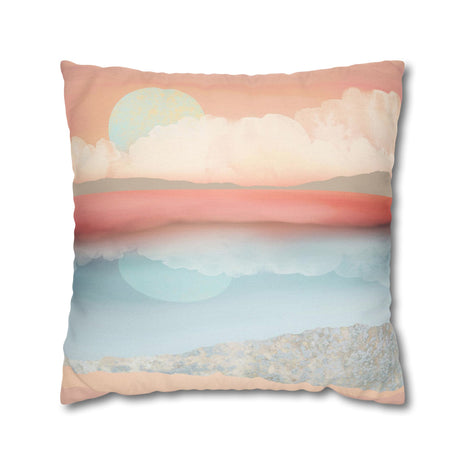 Mint Moon Beach - Decorative Pillow Cover