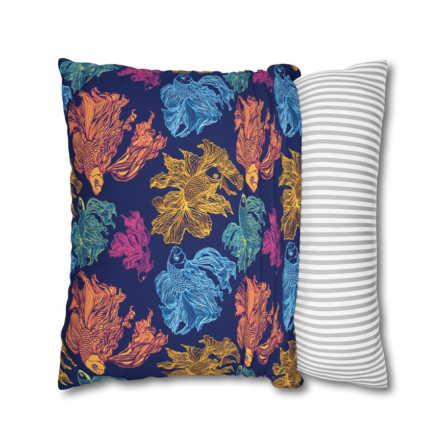 Betta Fish Pattern-Color Pop Version - Decorative Pillow Cover