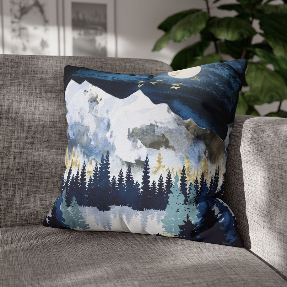 Moonlit Snow - Decorative Pillow Cover