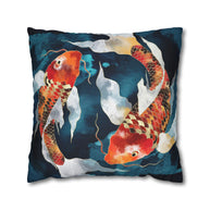 Metallic Koi II  - Decorative Pillow Cover