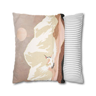 Sugar Mountain Crane - Decorative Pillow Cover