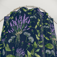 Wildflower Bouquet with Navy - Shower Curtain