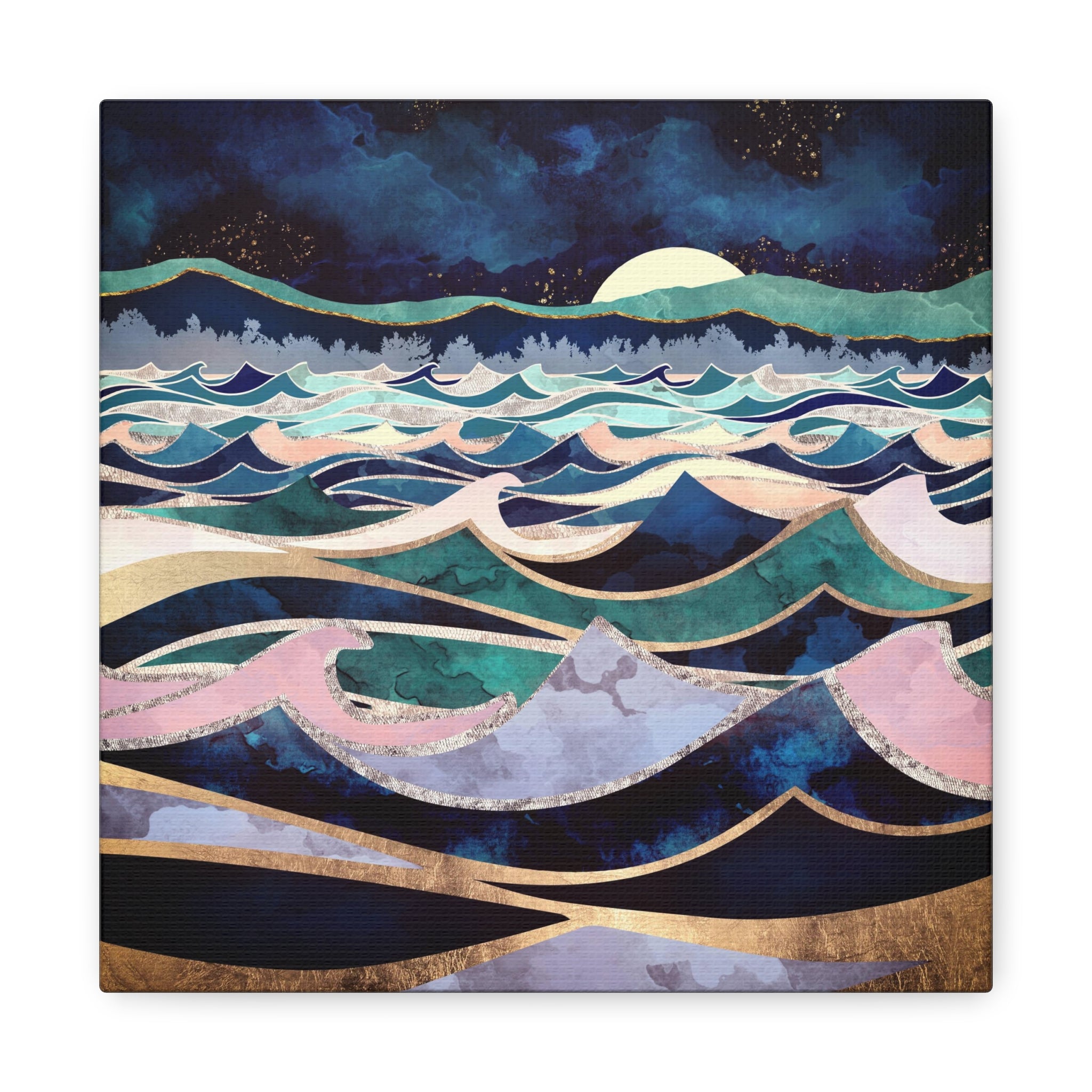 Moonlit Ocean Matte Canvas, Stretched, No Frame