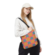 Color Pop Botanical with Mustard Teal and Pink - Tote Bag
