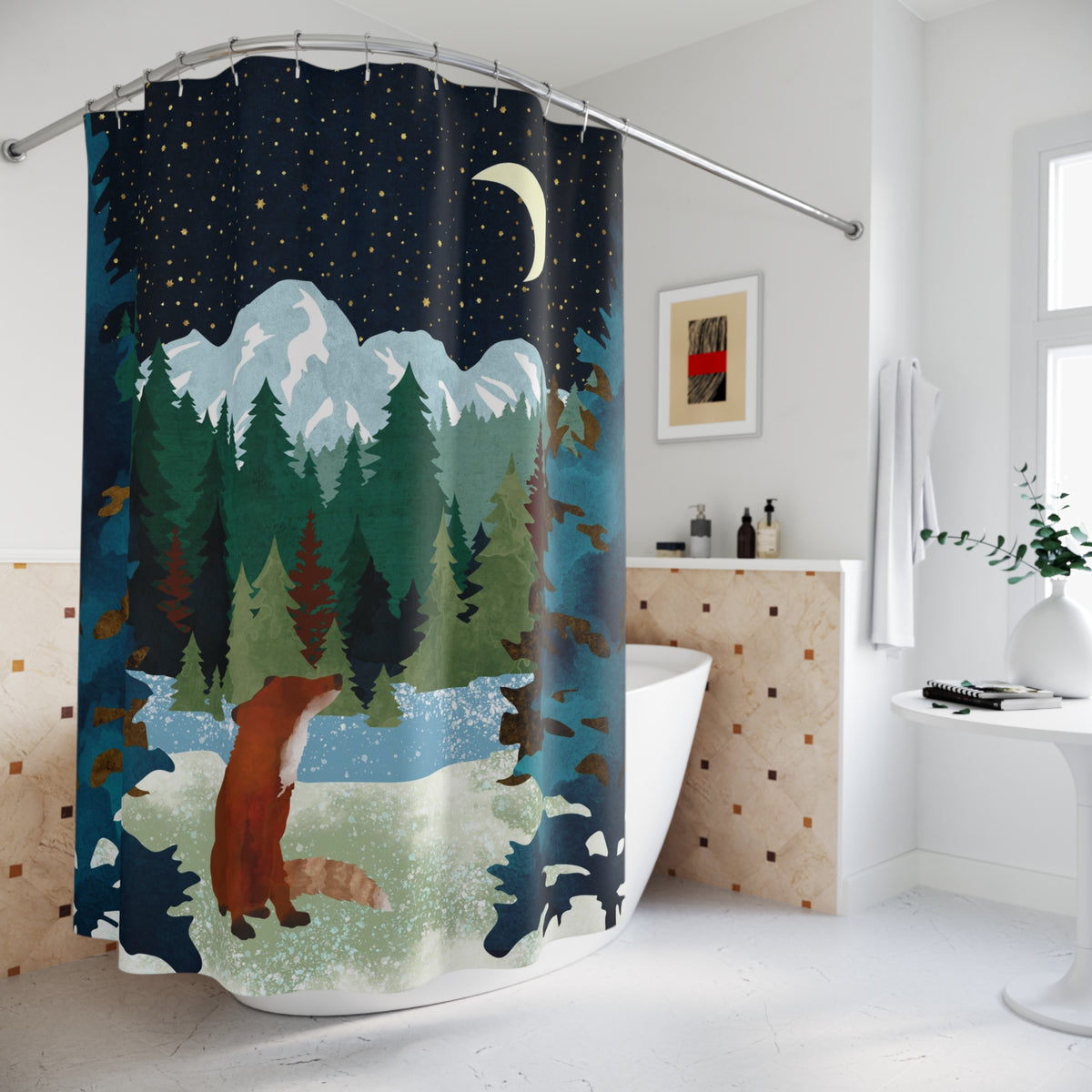 Winter Fox - Shower Curtain