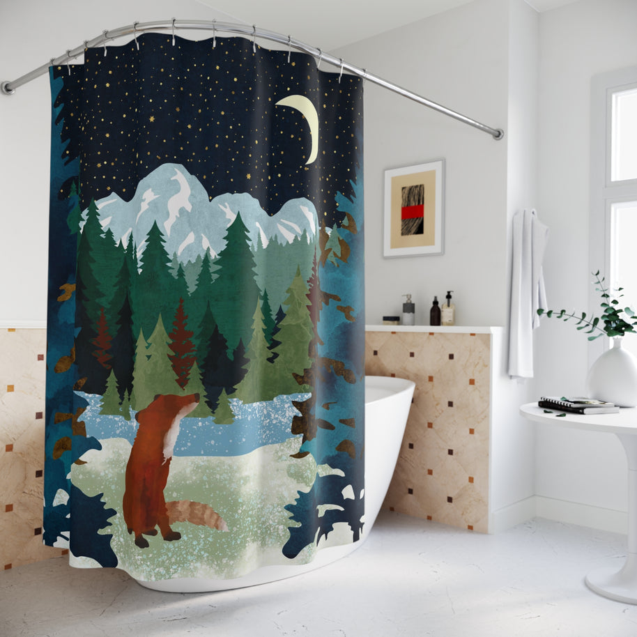 Winter Fox - Shower Curtain