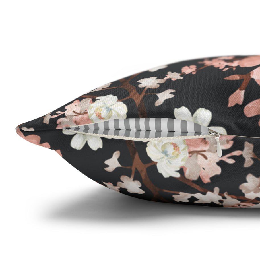 Botanical Blossoms with Charcoal - Decorative Pillow Cover