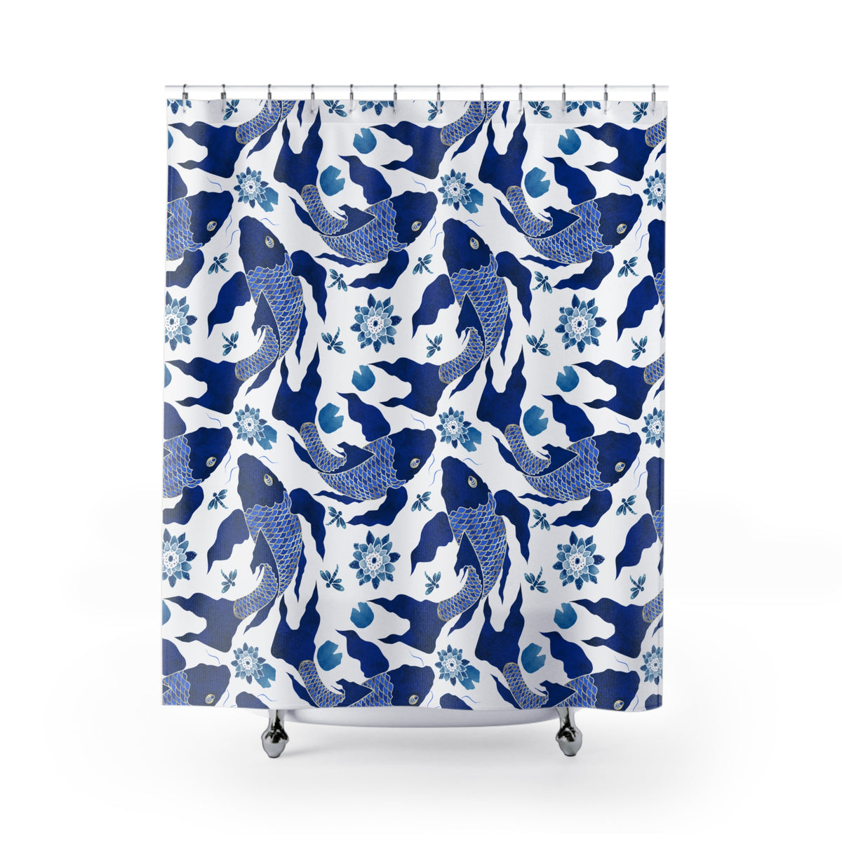 Koi Navy and White - Shower Curtain