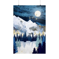 Moonlit Snow - Poster Print - No Frame