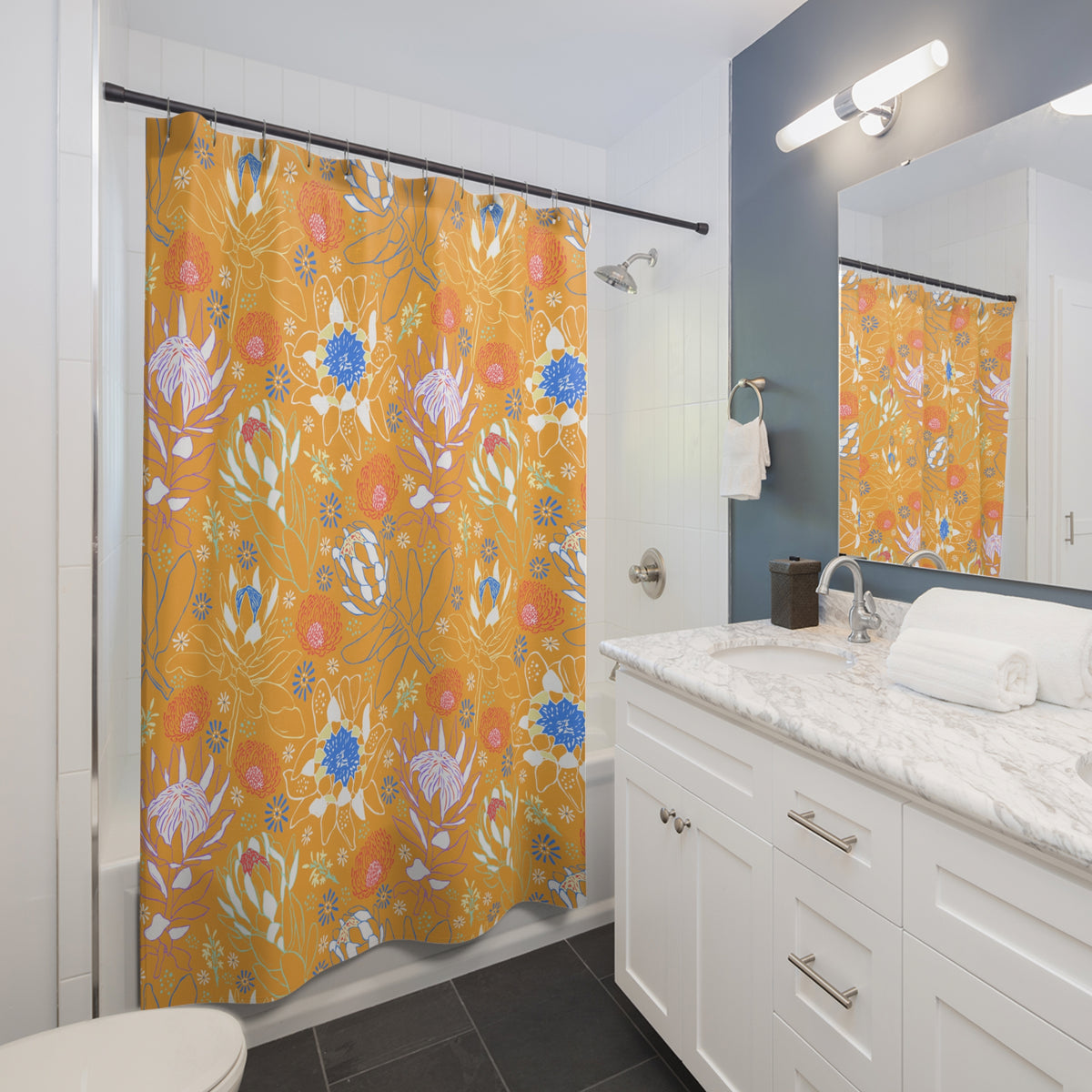 Mustard Protea - Shower Curtain