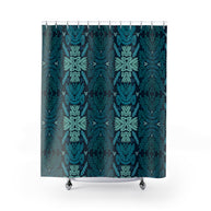 Blue and Teal Botanical - Shower Curtain